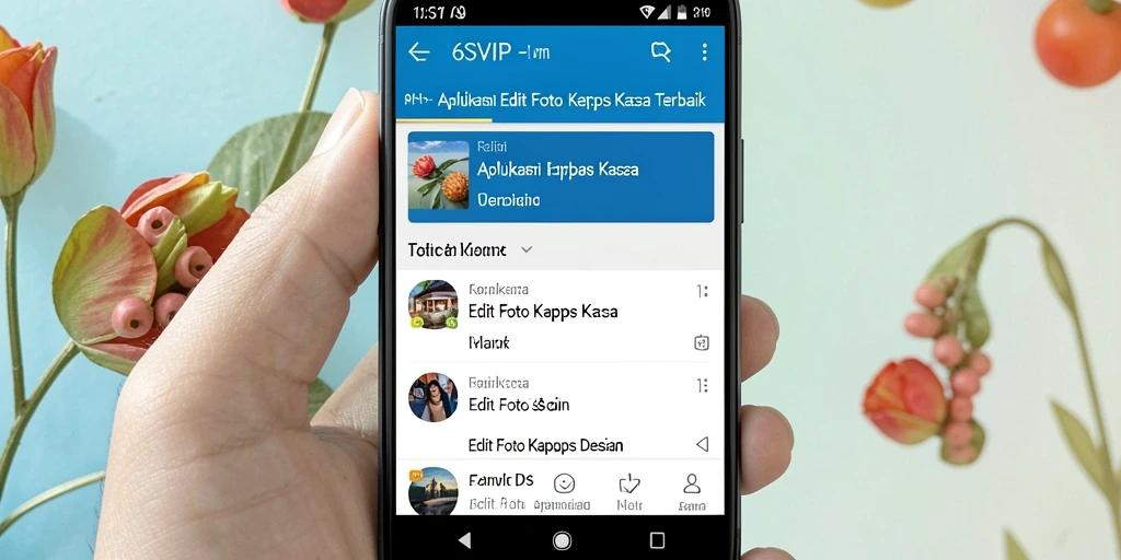Antarmuka aplikasi 6SVIP untuk edit foto kertas kaca.