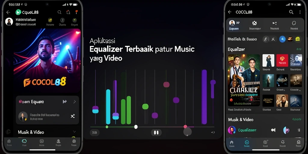 Screenshot antarmuka aplikasi COCOL88 dengan fungsi Equalizer.