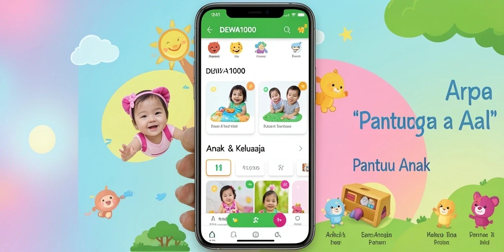 Tampilan antarmuka aplikasi <strong>DEWA1000</strong> untuk pemantauan anak yang mudah dan aman.