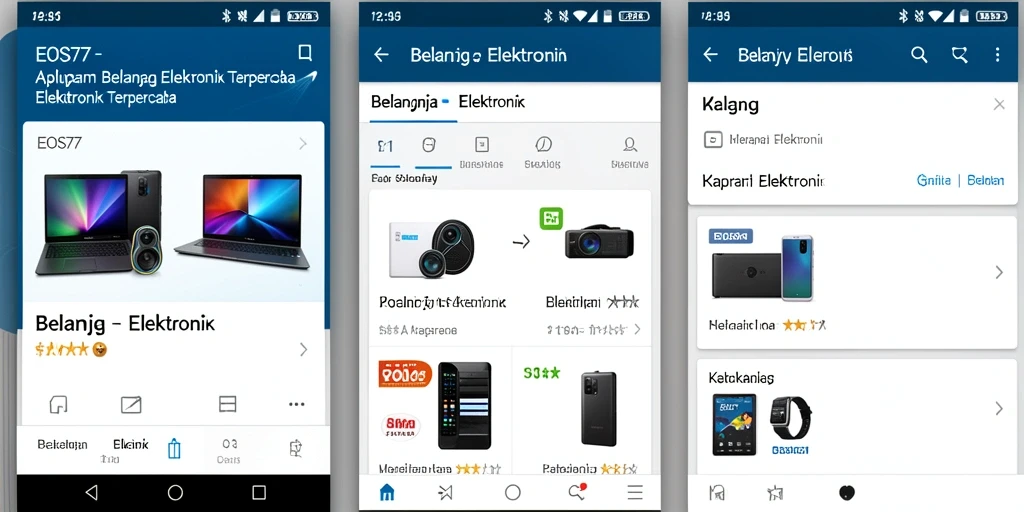 Tampilan antarmuka EOS77 yang sederhana dan mudah digunakan.