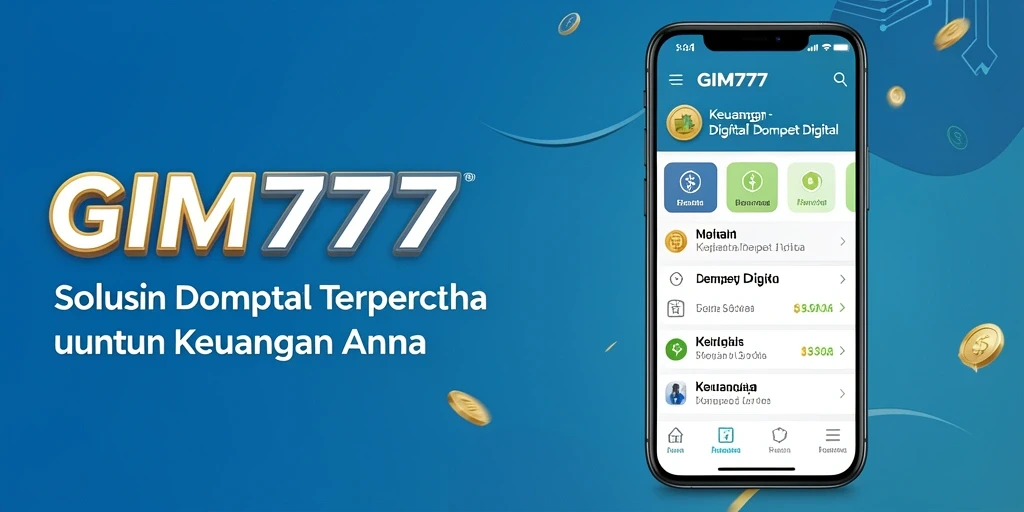 Antarmuka GIM777 yang simpel dan fungsional untuk transaksi keuangan.