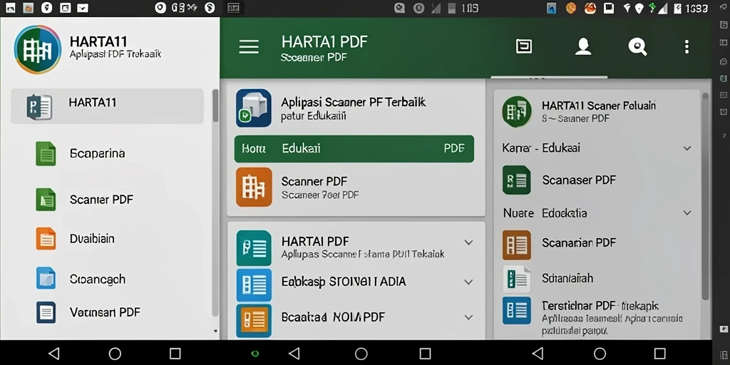Antarmuka aplikasi HARTA11 yang sederhana dan efisien untuk pemindaian PDF.