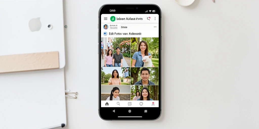 Antarmuka aplikasi Kolase Foto IDR89 yang menarik dan user-friendly.