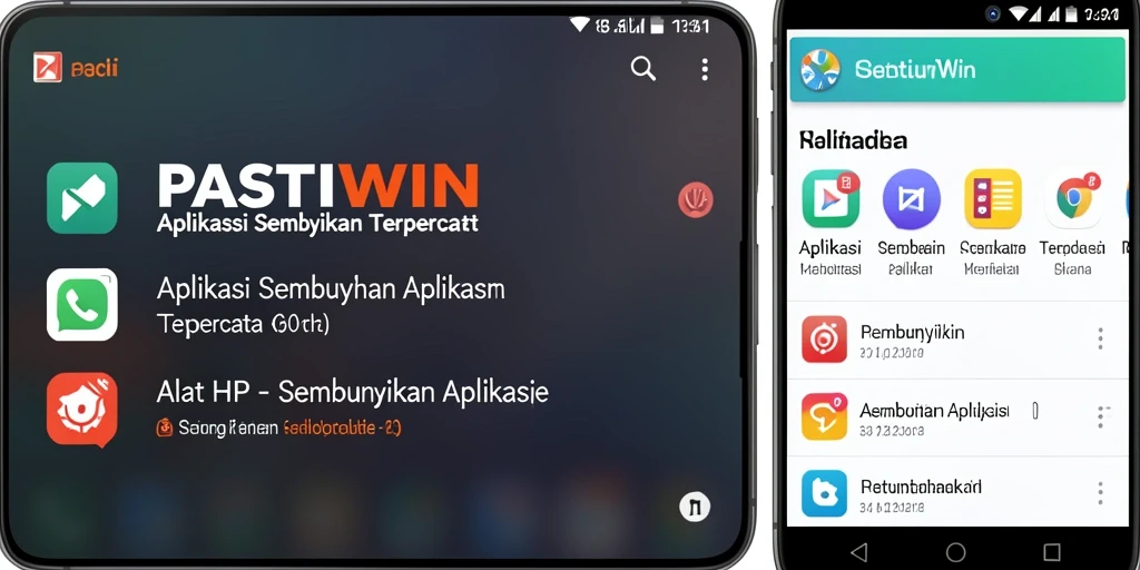 Tampilan antarmuka PASTIWIN saat menyembunyikan aplikasi.