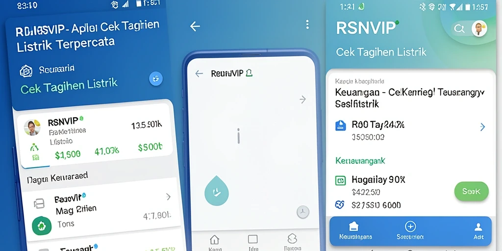Tampilan antarmuka RSNVIP untuk cek tagihan listrik yang mudah digunakan.