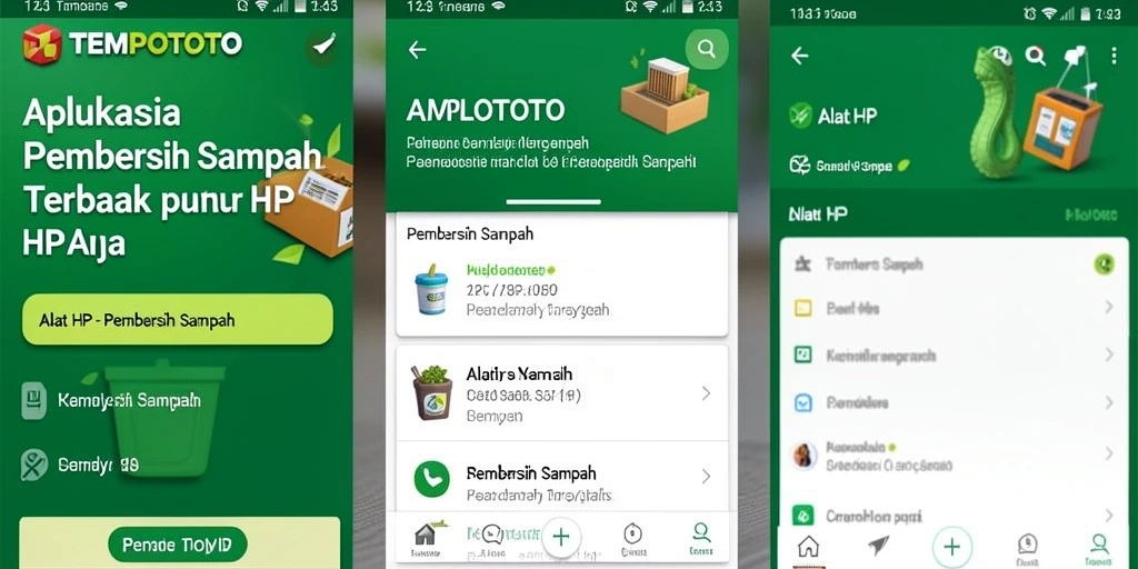 Antarmuka TEMPOTOTO yang sederhana memudahkan pekerjaan pembersihan sampah.