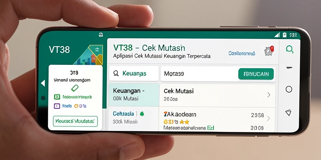 Tampilan antarmuka VT38 dengan fitur Cek Mutasi yang mudah digunakan.